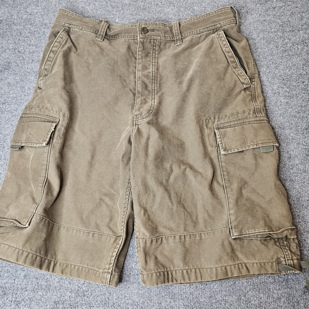 Vintage Abercrombie & Fitch Mens Baggy Paratrooper Cargo Shorts Size 34 Y2k - Picture 2 of 7